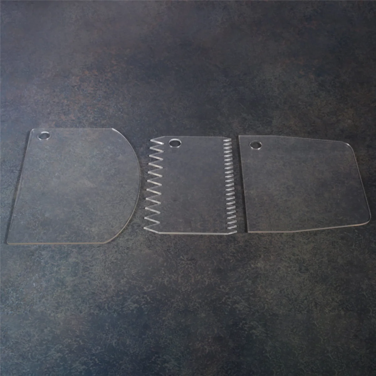 

12 Pieces Acrylic Cake Discs Set, Cake Scraper Cake Decorating Comb Round Cake Discs Circle Base Boards with Center