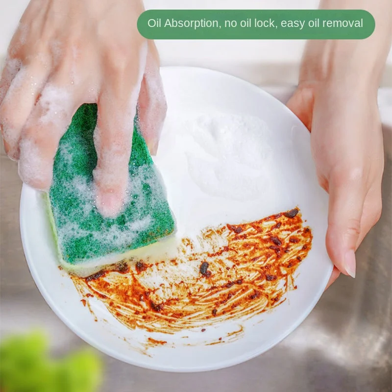 

Compressed Wood Pulp Sponge Dishwashing Sponges Kitchen Dish Cloth Cleaning Brush Scouring Pad Pot Wipe Household Cleaning Tools