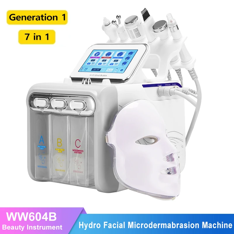 

7 In 1 Hydro Facial Microdermabrasion Machine H2-O2 Deep Water Supplement Beauty Instrument Facial Clean Dead Skin Removal