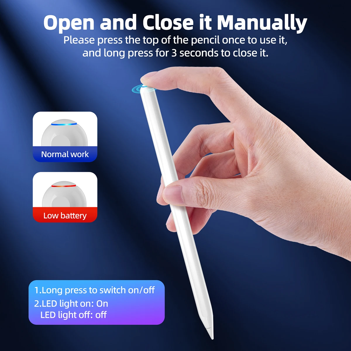 Для Apple Pencil 1 2 Новинка 2022 Наклонный стилус с подавлением пальмы магнитный