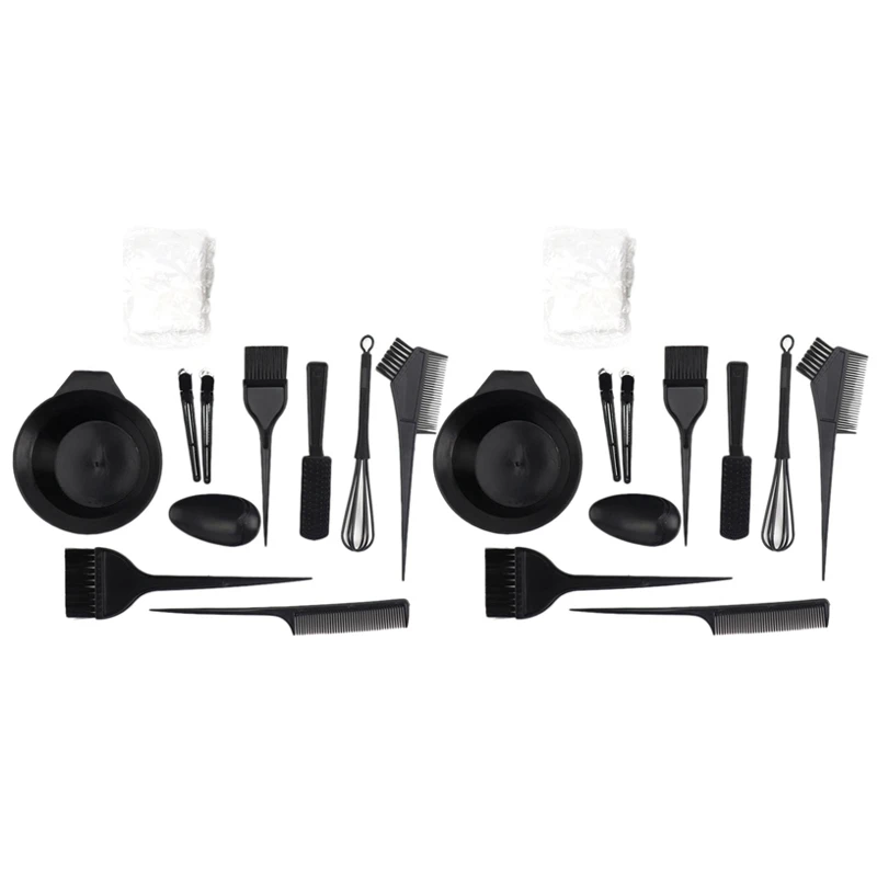 

24PCS Hair Color Dye Bowl Comb Brushes Tool Kit Set Tint Coloring Dye Bowl Comb Brush Twin Headed Brushes Set