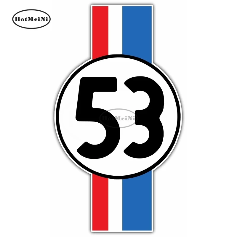 

Полностью загруженный автомобильный стикер Herbie 53 Volkswagen Beetle, оригинальная наклейка на лобовое стекло