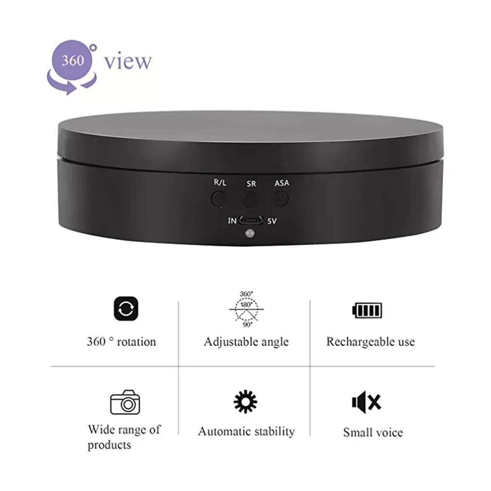 

138 Charging Automatic Turntable Live Turntable Jewelry Rotating Table 360 Degree Rotate Panoramic Display Table