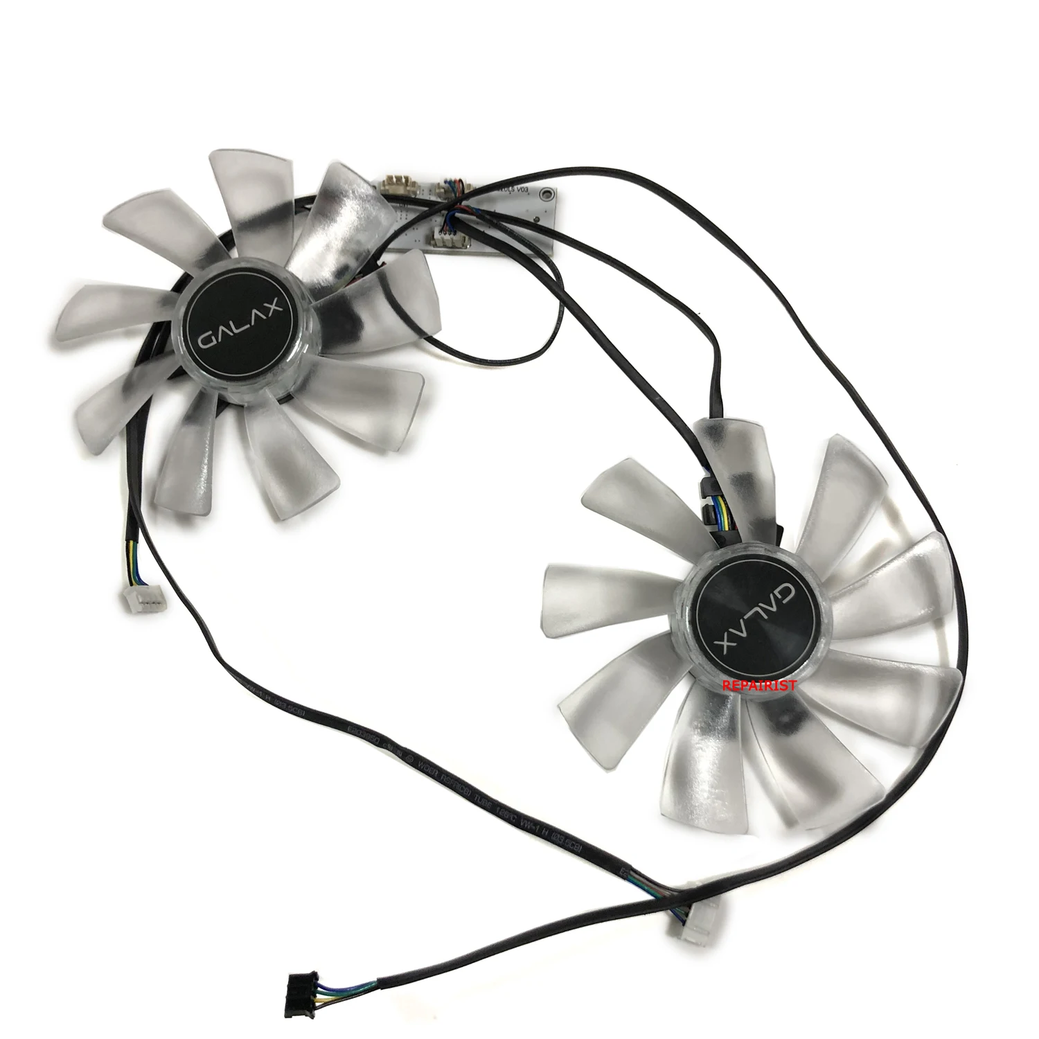 Фото Вентилятор видеокарты охладителя GPU 2 шт./компл. для KFA2 RTX 2070 2080 Super EX (1-Click OC) графического VGA охлаждения в качестве замены №3