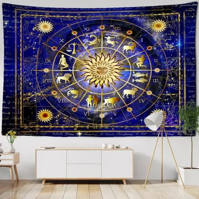 Настенный гобелен Golden Sun Star Astrology