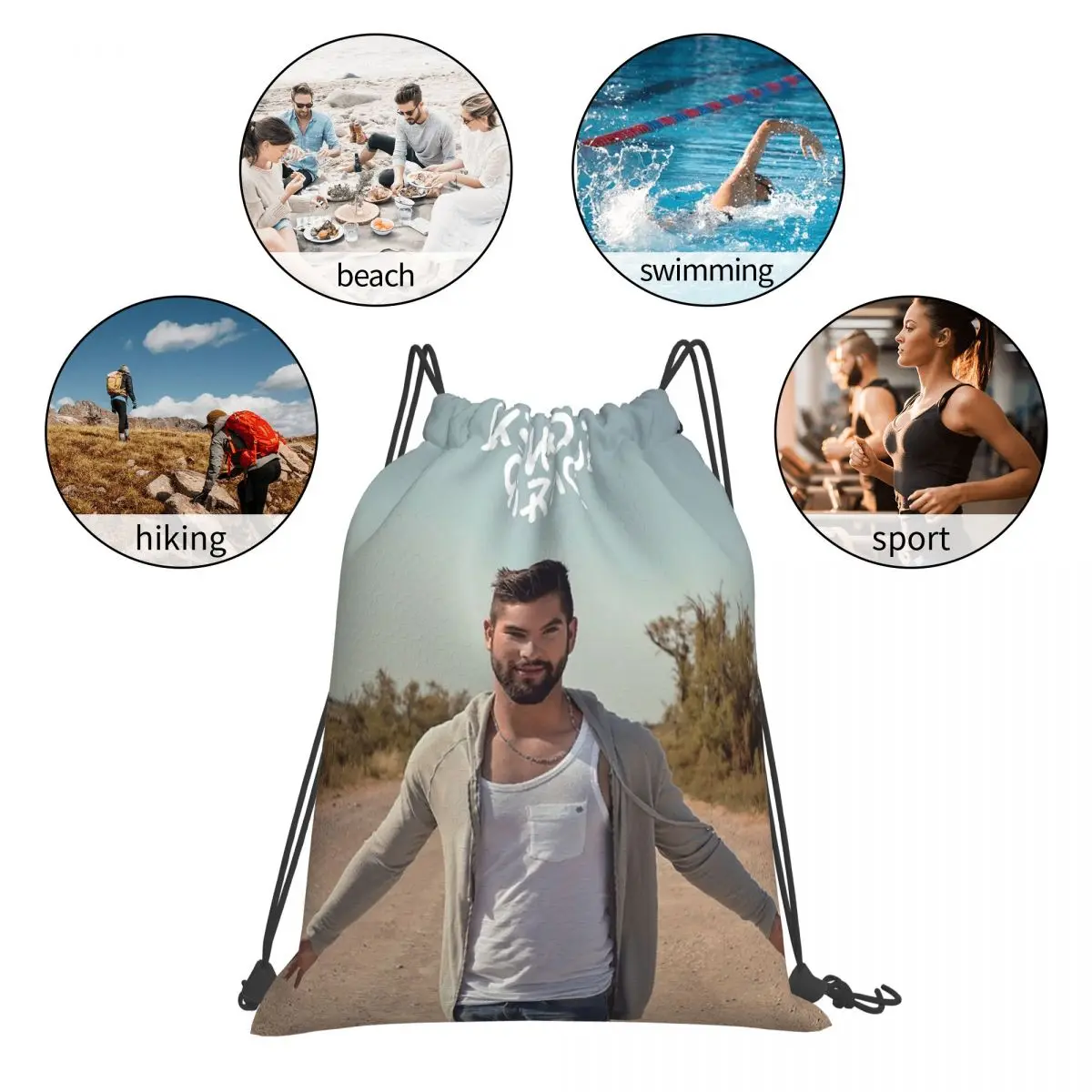 Рюкзаки Kendji Girac портативные сумки на шнурке карманная сумка для обуви книг мужчин