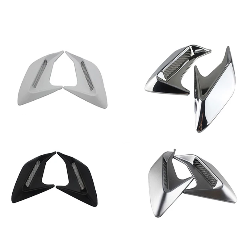 

2 pezzi Car Side Vent flusso d'aria parafango aspirazione ABS adesivo in plastica squalo branchie simulazione automatica prese d