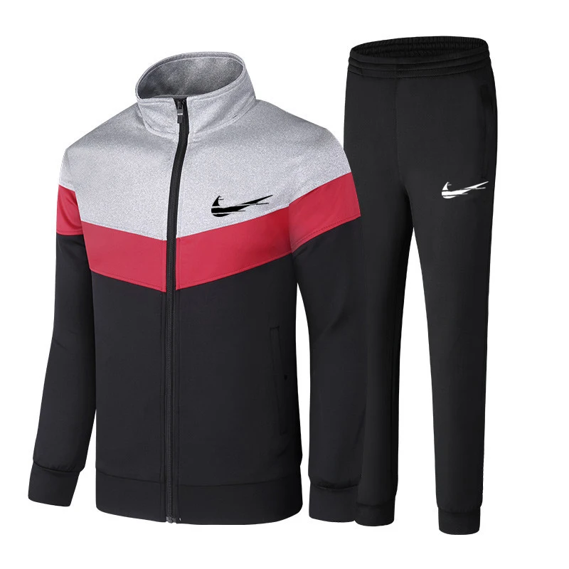 

Men's Sportswear Sets Spring Autumn Male Casual Tracksuit 2 Piece Sweatshirt + Sweatpant Set Men IКNIKEС Clothing Asian Size 5XL