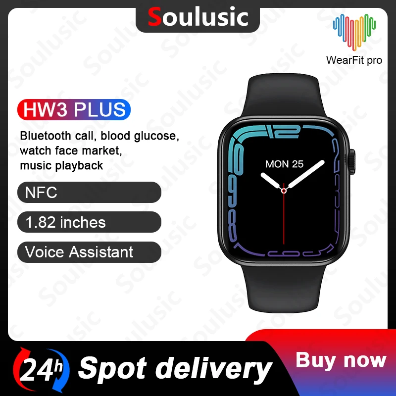 

Смарт-часы SOULUSIC HW37 Plus, NFC, Bluetooth, водостойкие