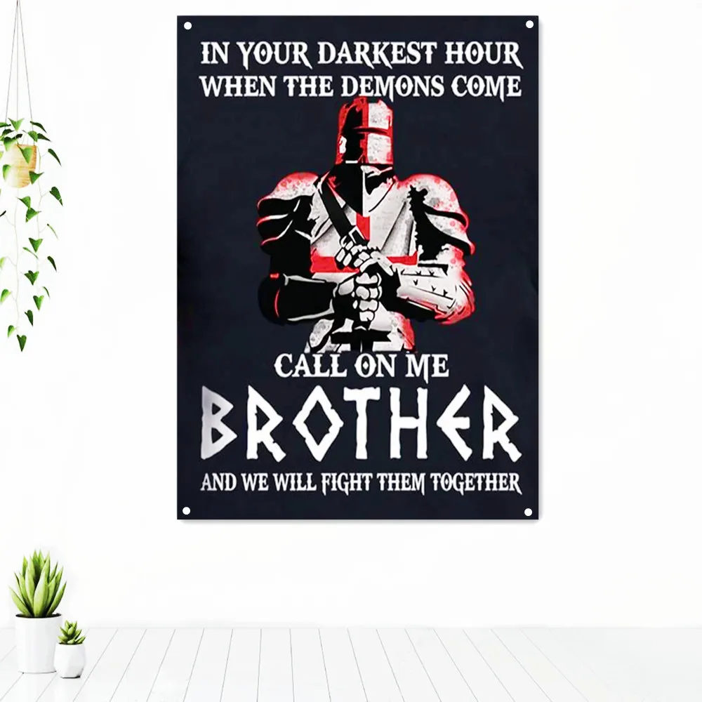 

Ancient Combat Legion Posters Wall Hanging Military Art Knights Templar Armor Banners Flag Canvas Painting Background Wall Decor