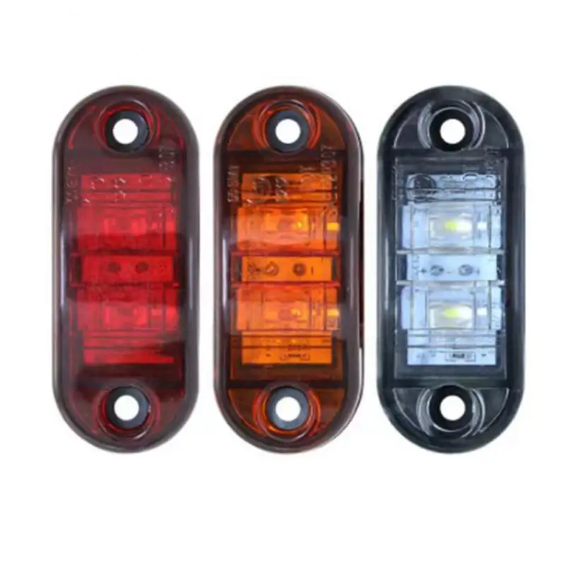 

10PCS LED Truck Lorry Trailer Side Marker Indicators Car Turn Signal Brake Rear Warning Tail Light Lamp 24V 12V warning Lamp