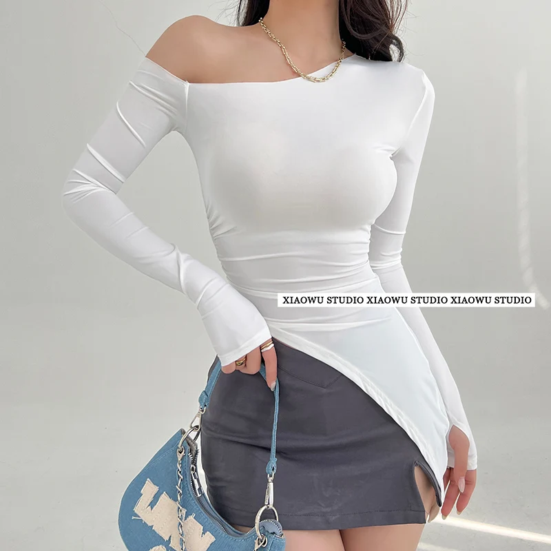 Женская модель весенне-летние однотонные тонкие повседневные рубашки женские