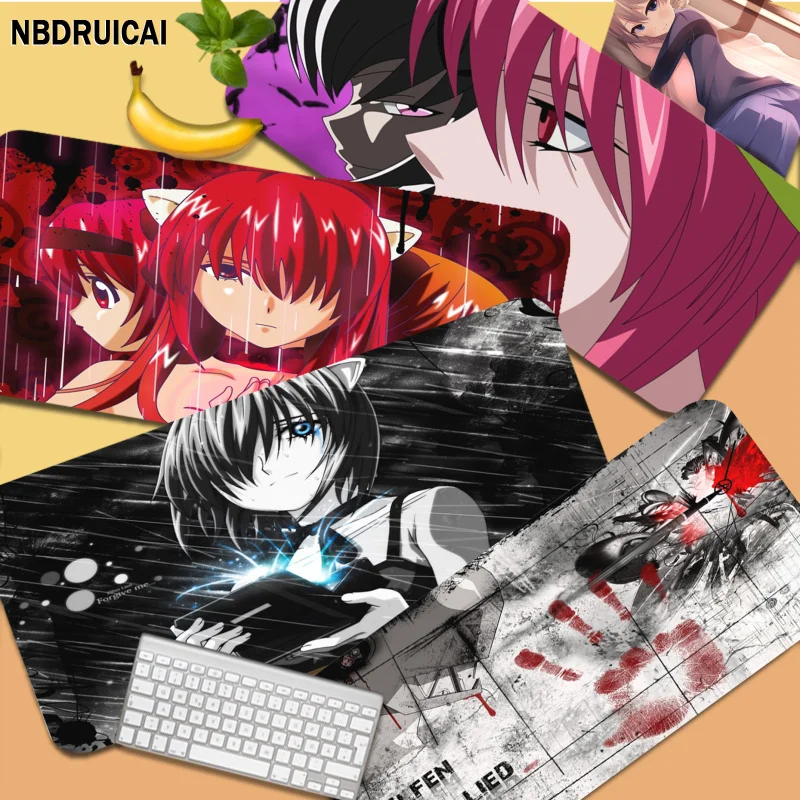 

Japanese Anime Elfen Lied Mousepad New Laptop Gaming Mice Mousepad Size For Large Edge Locking Game Keyboard Pad