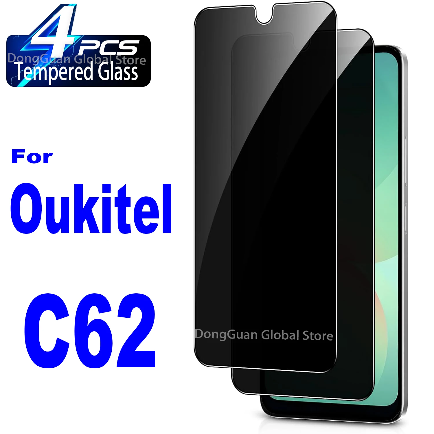 Фото 2/3/4 шт. закаленное стекло для Oukitel C62/C62 Pro антишпион закаленное стекло защитная пленка для экрана конфиденциальности №1