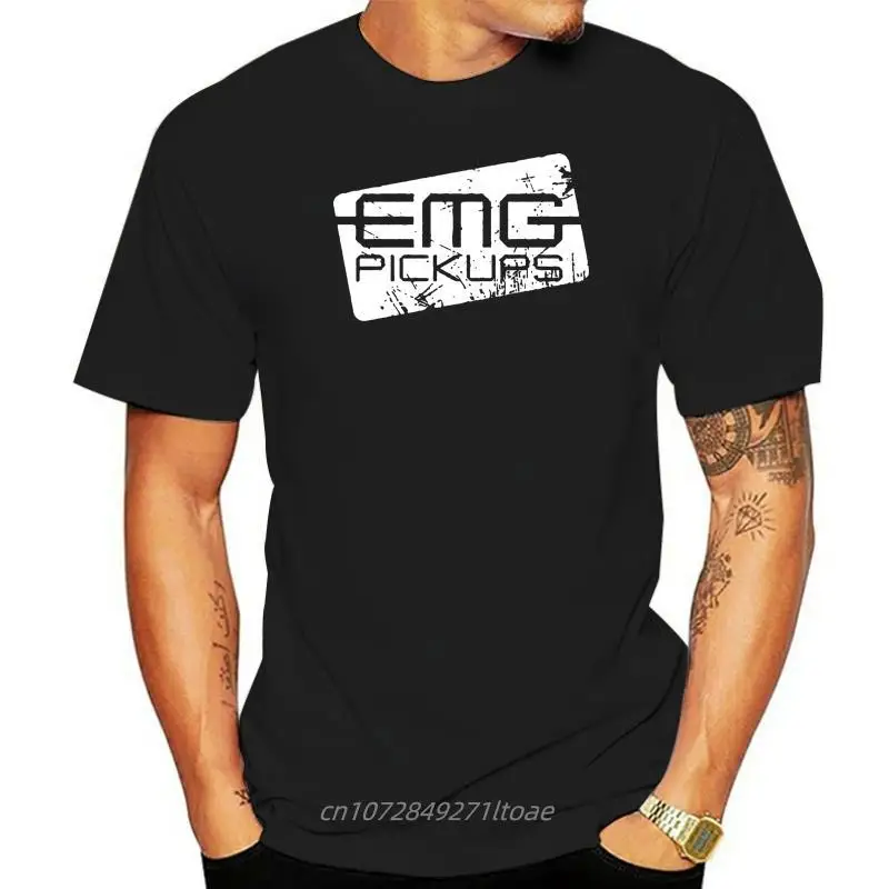 

EMG Pickups Distressed Electric Guitar Logo T-shirt Size S-3XL(1)
