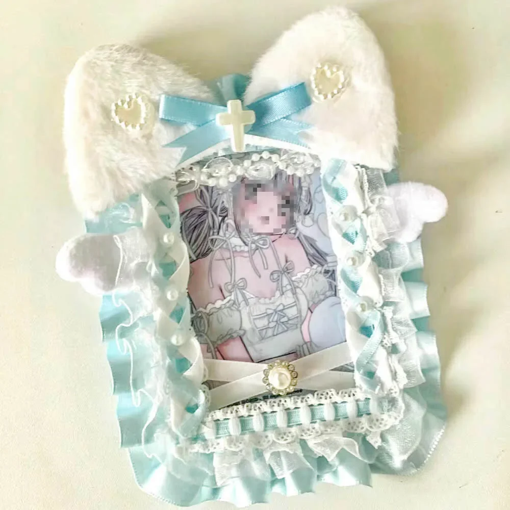 Poca Phtocard Toploader Чистый кружевной рукав Белая лента Коллекционная книга Рукав для