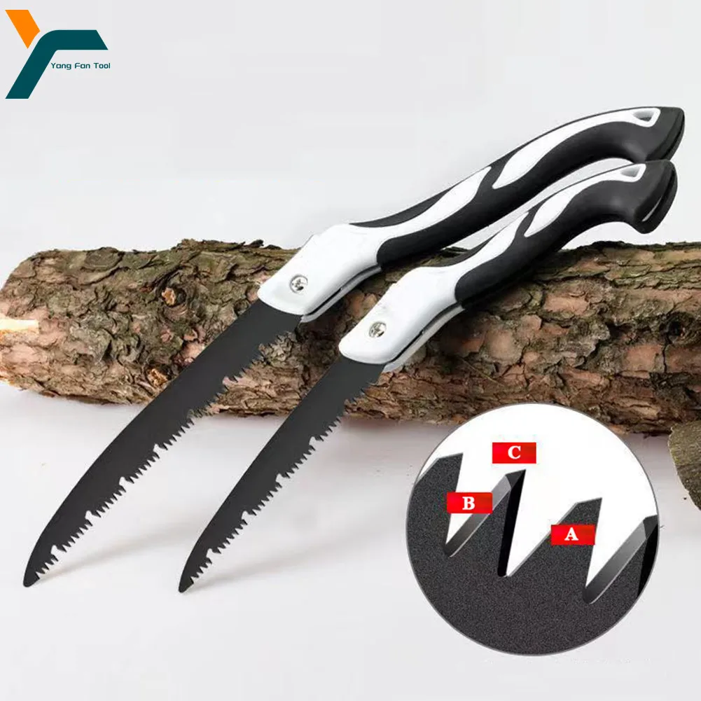 400/470/530mm Hand Saw Folding Saw Garden Hacksaw Heavy Duty Saw Tree Pruning Modeling Trimming Sawing Camping Wood Cutting