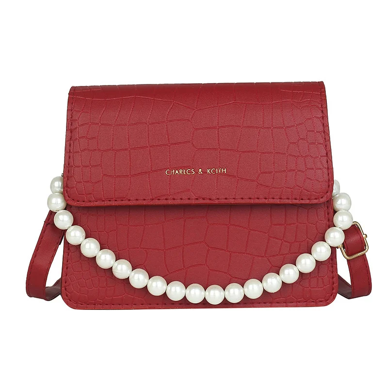 Foreign style pearl handbag women's 2022 spring and summer new fashion temperament simple single Shoulder Messenger Bag