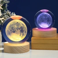 7 color light gradient 3d crystal ball led night light kids gifts galaxy projectors decoration home night lamp bedroom decor
