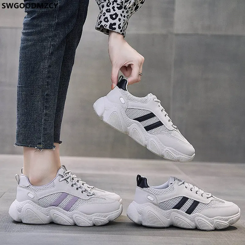 Кроссовки женские на платформе повседневная обувь для бега роскошные кеды