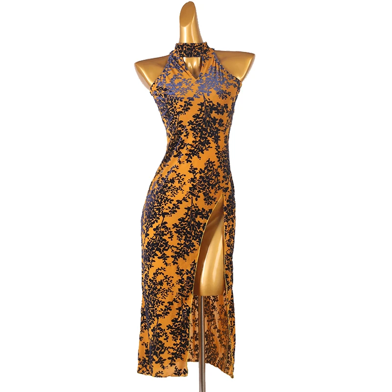 

Women High-end Custom Latin Dance Dress Female Sexy Tango Cha cha Dance Costume Adult Stage Performance Costume