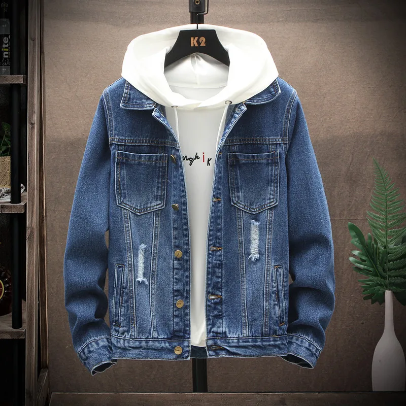 Мужская джинсовая куртка с длинным рукавом 6 цветов |