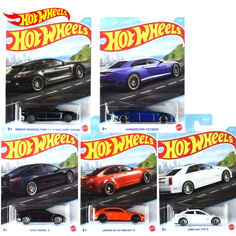 

Оригинальный автомобиль Hot Wheels Premiuk, современная классика Cadillac CTS-V Porsche Panamera Turo, детские игрушки для мальчиков, подарок на день рождения