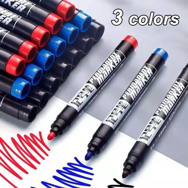 

Permanent Markers Bold Tip Black/Blue/Red ink Manga brush pen Sketching marker Scrapbook Stationery Art supplies School Supplies