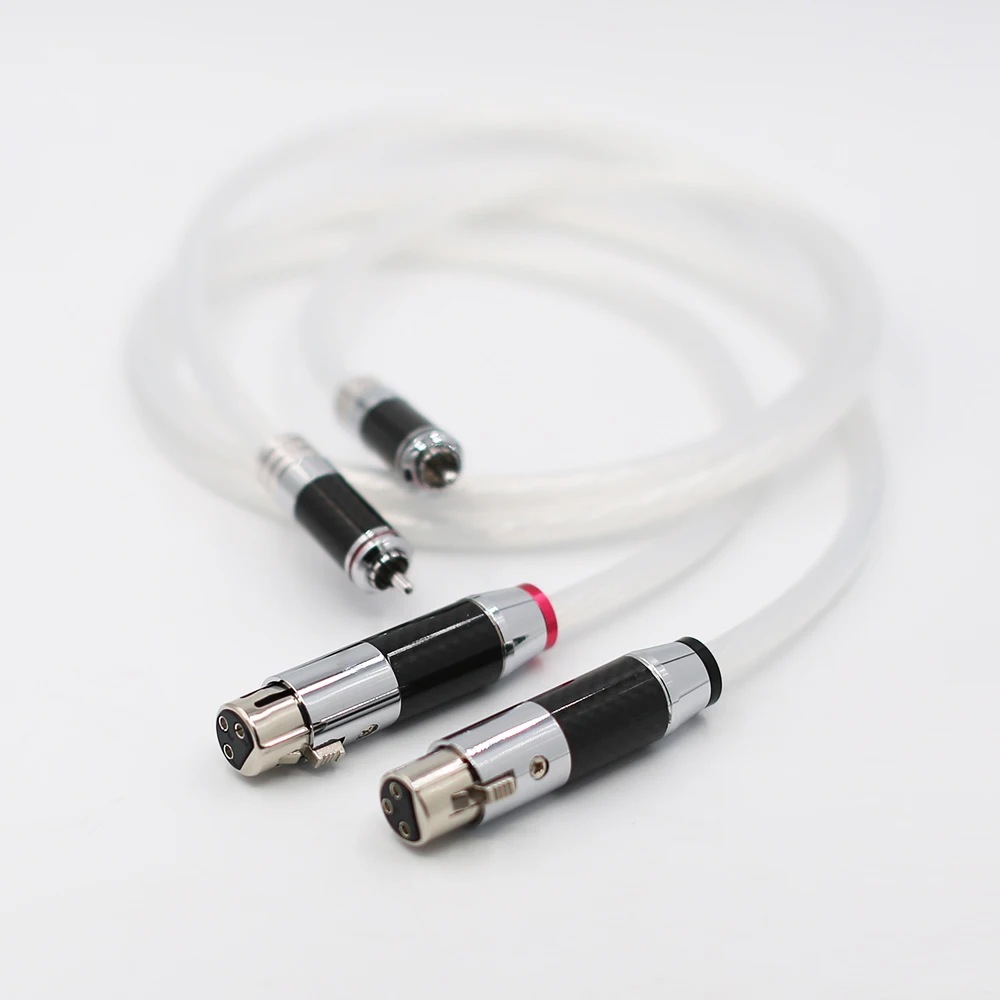 

Пара 5N посеребренный 2RCA штекер к XLR разъем аудио кабель HIFI