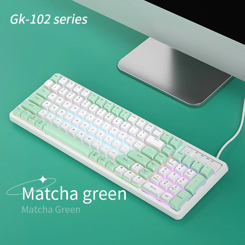 

Проводная Механическая клавиатура Langtu GK102, игровая мышь с подсветкой Красной оси, компьютерные игры для компьютера, ноутбука