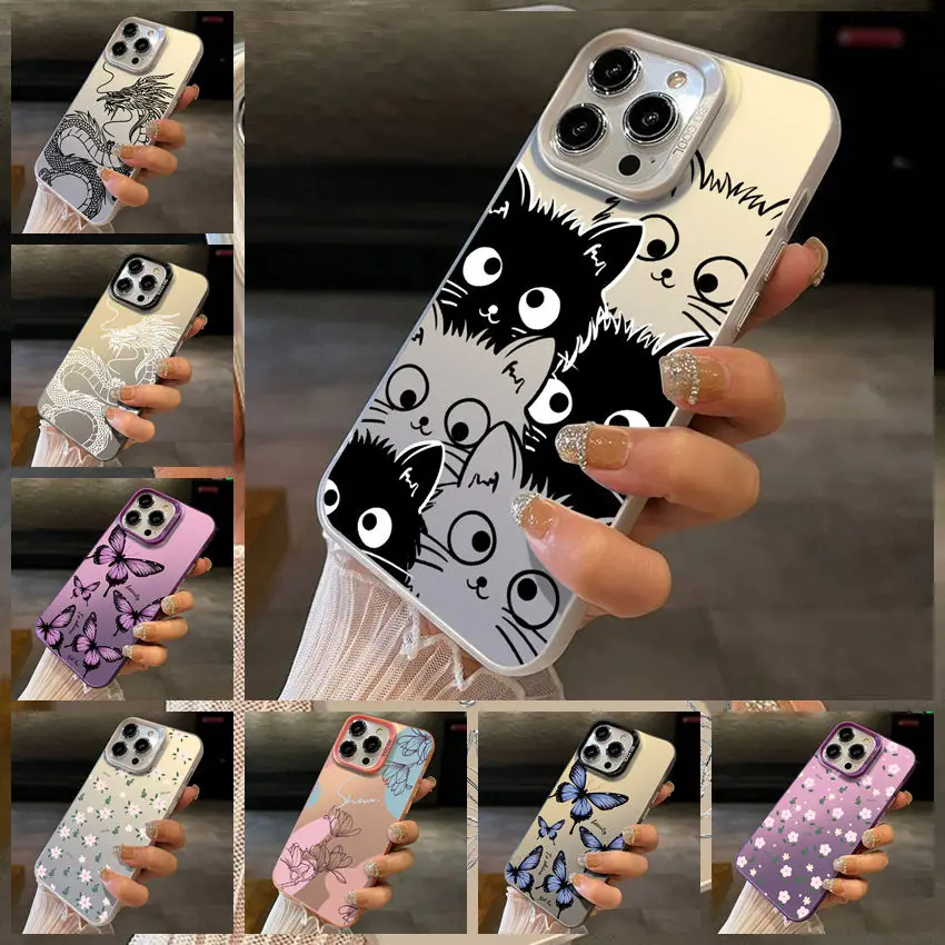 Модный чехол с рисунком для Realme C67 C65 женский 4G Бабочка цветком ударопрочный IMD