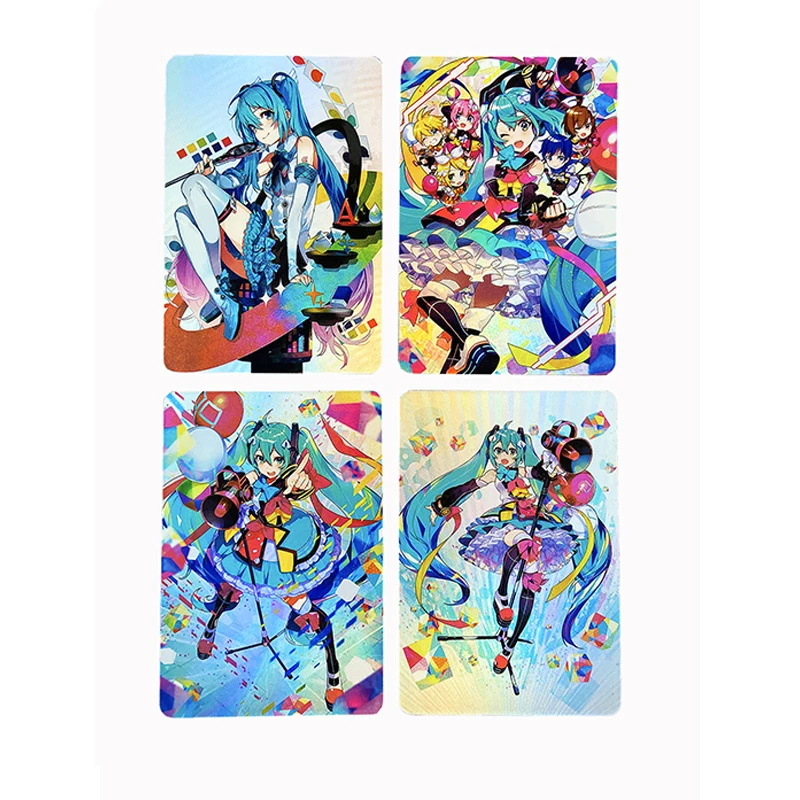 

4 шт./компл. Hatsune Miku концерт Magic Future 2020 памятная флеш-карта ACG Сексуальная кавайная Аниме игровая коллекция карт подарочные игрушки