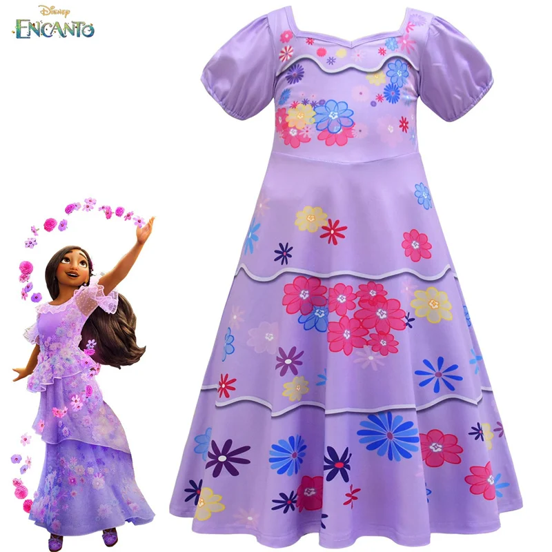 Новинка платье принцессы фиолетовое для вечеривечерние на день ребенка |