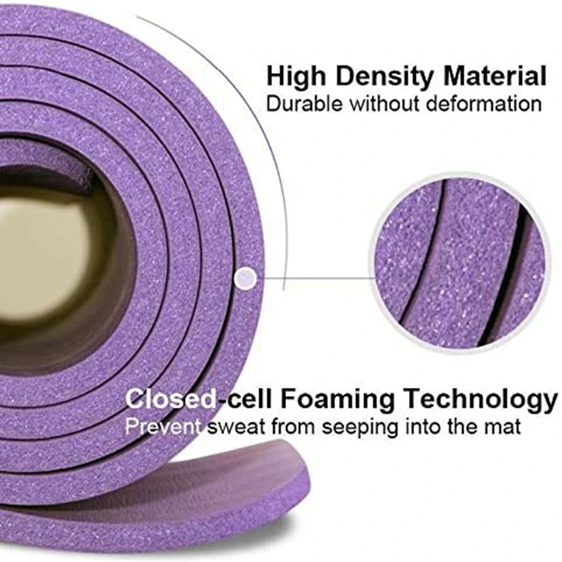 

Extra Thick High Density Anti-Tear Exercise Yoga Mat Workout Mat For All Types Of Yoga, Pilates & Floor Workouts