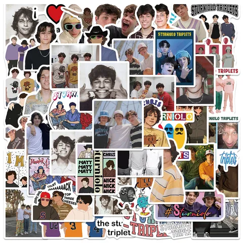 50 шт., наклейки Sturniolo Triplets, водостойкие