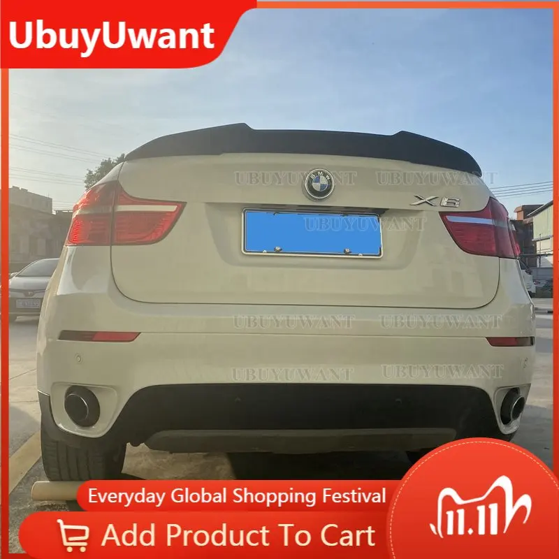 

Автомобильный спойлер для багажника, из углеродного волокна, для BMW X6 E71 E72 2008-2014