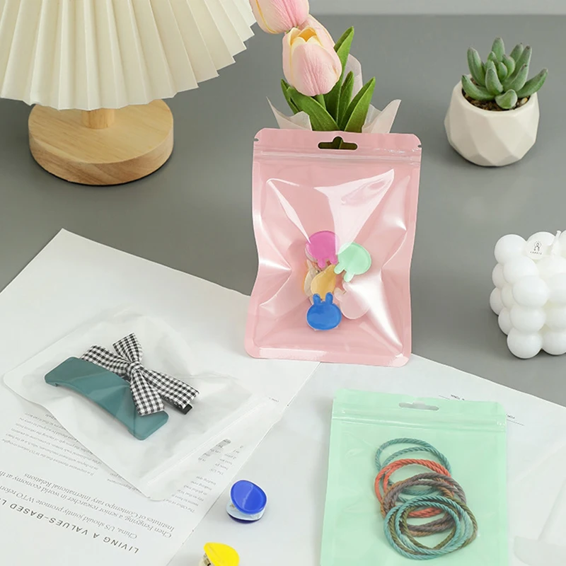 10 шт. разноцветные пластиковые сумки на молнии