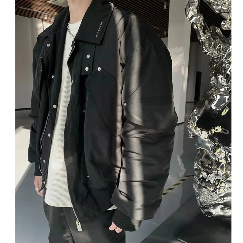 2024 Черная куртка 1017 ALYX 9SM высококачественные металлические пальто с логотипом