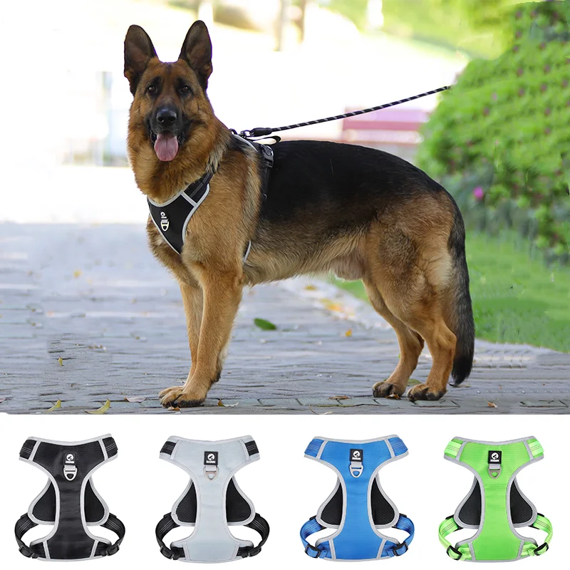 

Large Dog Harness With Handle No Pull Reflective Pet Vest For Small Big Dog Accessories Outdoor Runing Walk Training Supplies