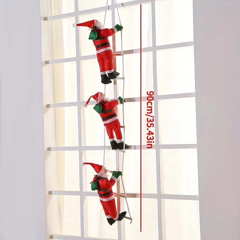 Праздничная рождественская кукла-лестница для восхождения Санта-Клауса -