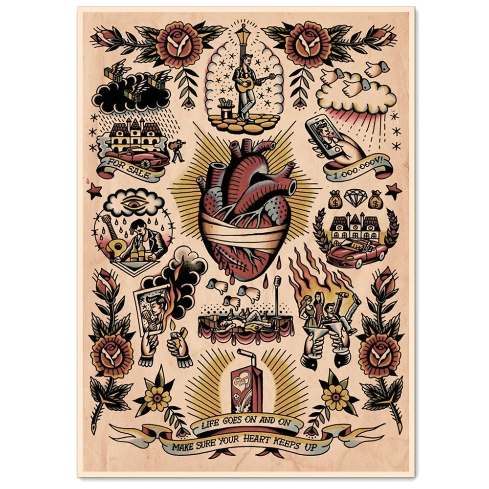 Дизайн татуировки в форме сердца художественные фотографии домашний бар кафе