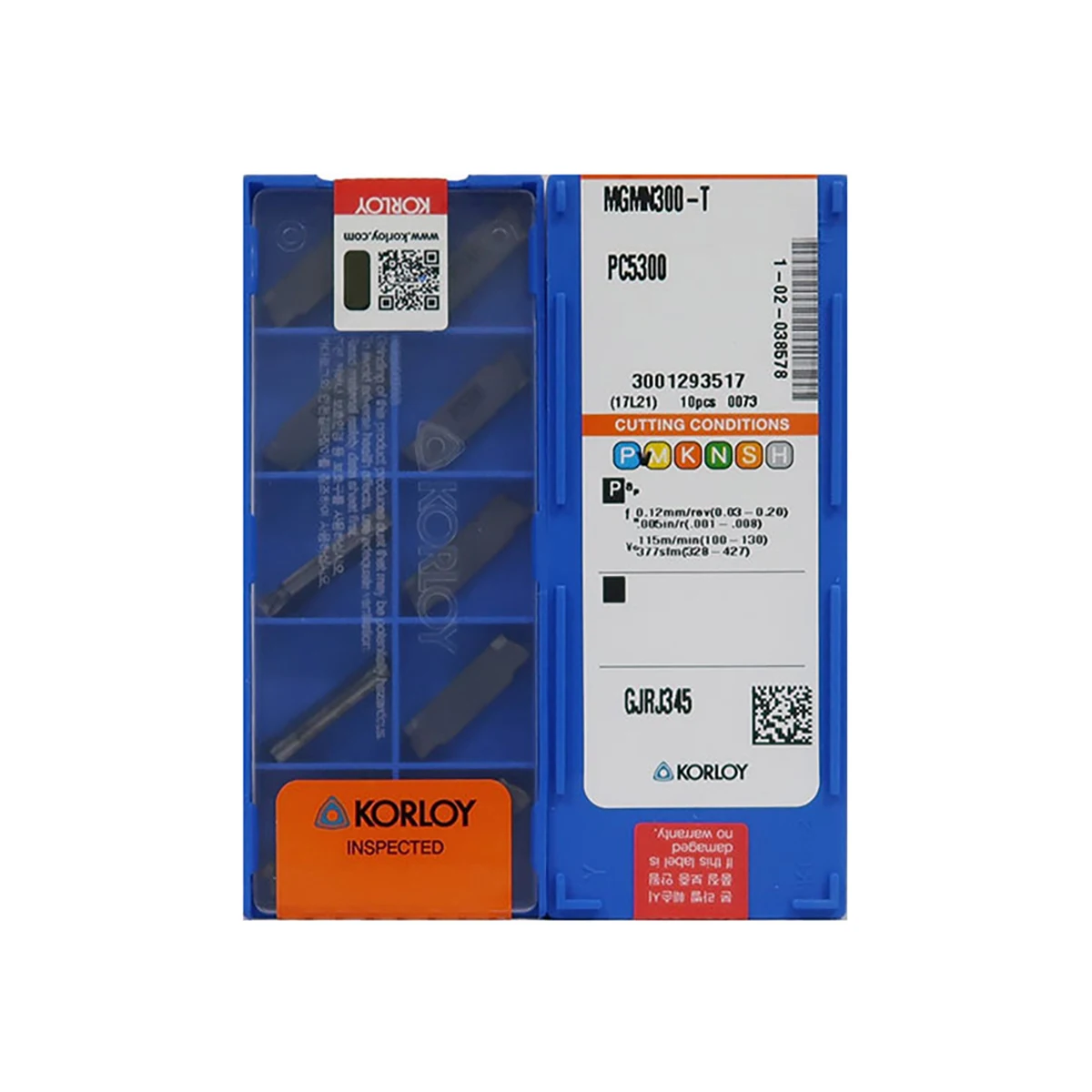 

KORLOY 100% Original MGMN150 MGMN200 MGMN250 MGMN300 MGMN400 T PC5300 CNC Holder Grooving Tool Carbide Inserts MGMN