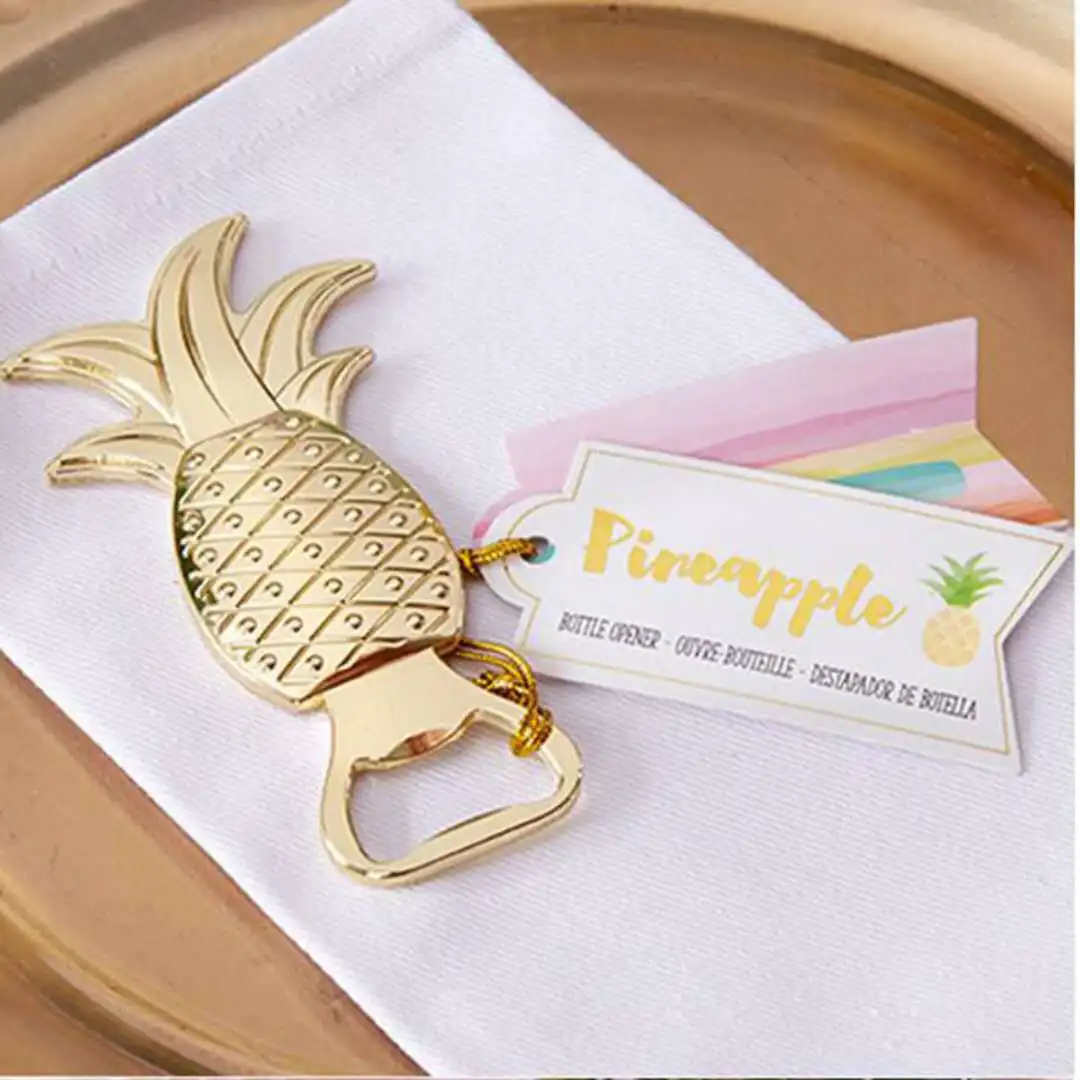 

Metal Pineapple Beer Bottle Opener Party Decoration Supplies Gold Ananas Wedding Favors Gifts DH8765