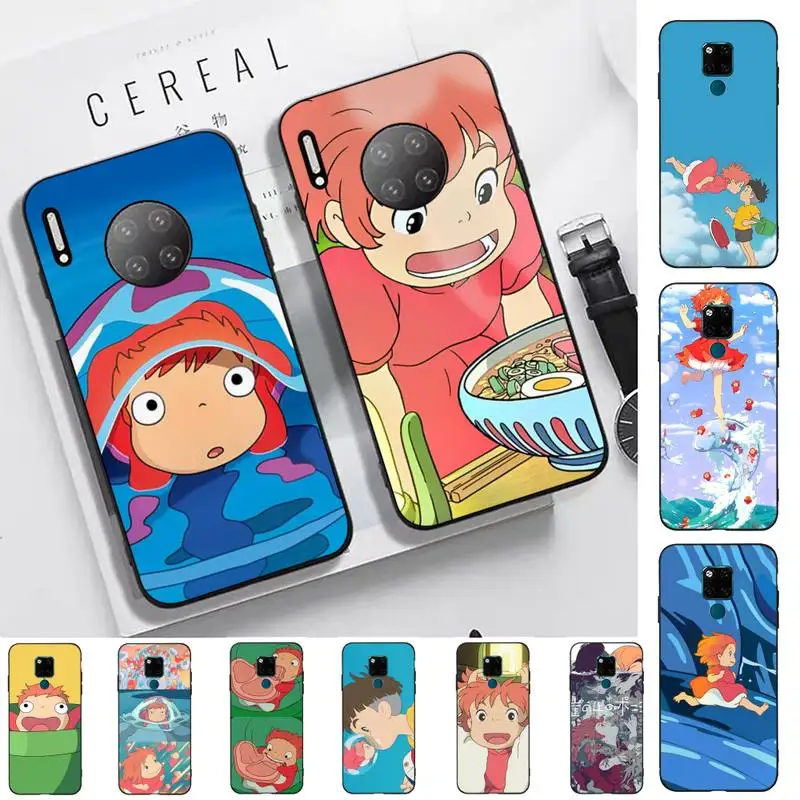 

MINISO Anime P-ponyo Phone Case for Huawei Mate 20 10 9 40 30 lite pro X Nova 2 3i 7se