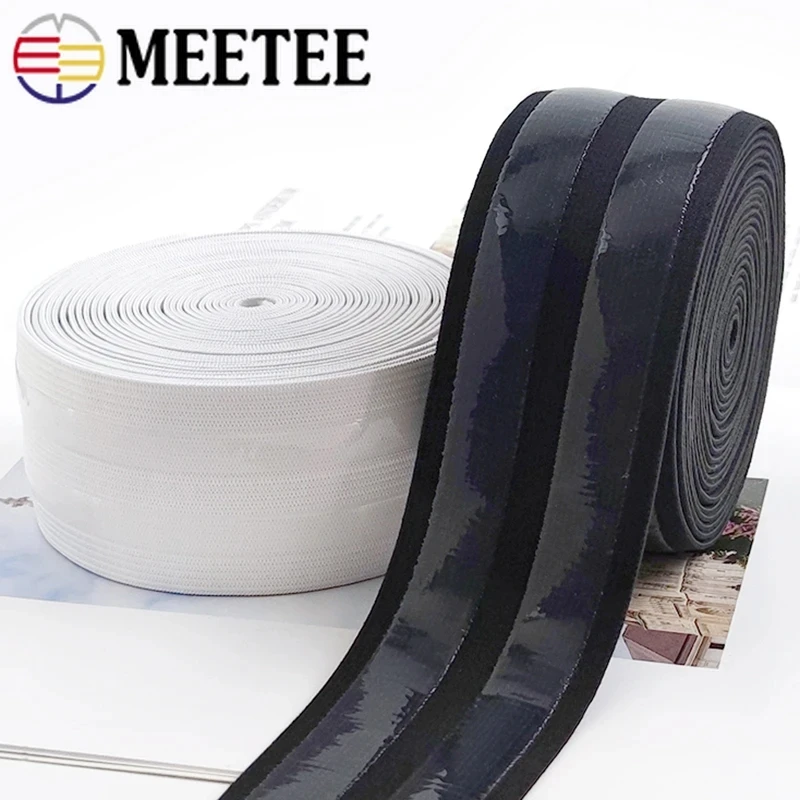 2/4/5Meters 50mm Nylon Silicone Elastic Band Underwear Non-slip Rubber Belt Bra Strap Garment Ribbon Tape DIY Sewing Accessories