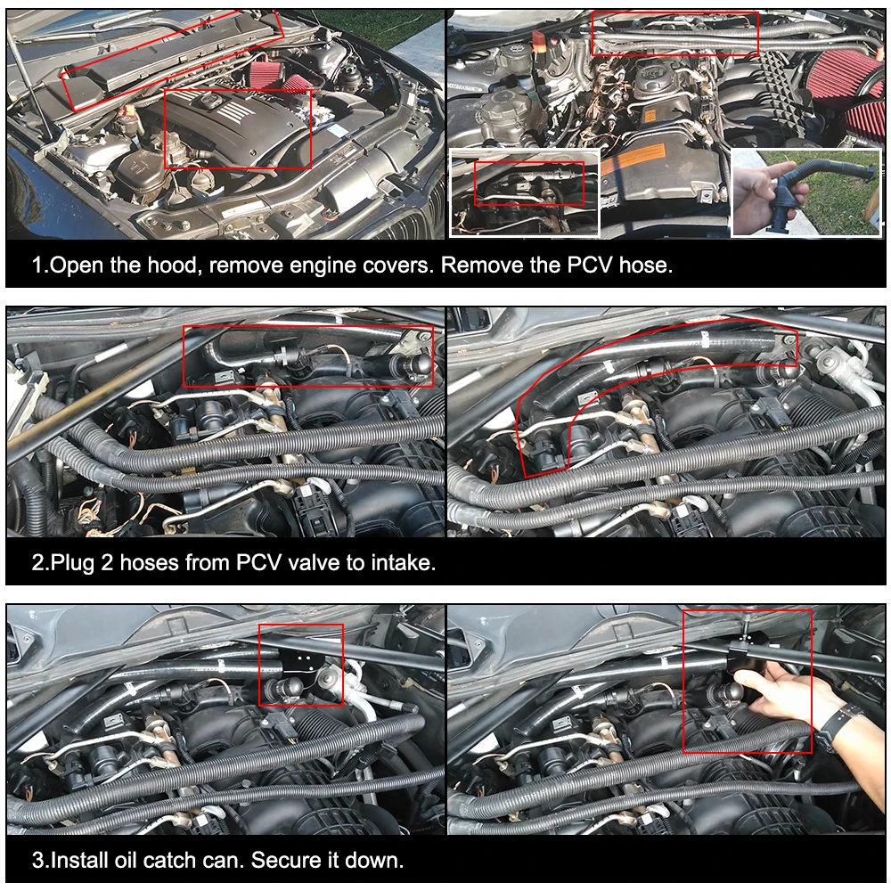 WLR RACING — УНИВЕРСАЛЬНЫЙ резервуар для масла из алюминиевого сплава BMW N54 335 ЧЕРНЫЙ
