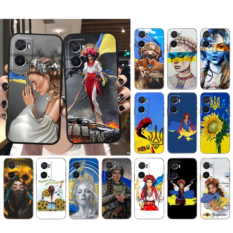 

Ukraine Flag Girl Phone Case for OPPO A96 A91 A54 A74 A94 A53S A15 A16 A17 Reno 2 2Z Reno 6 7 8 Case