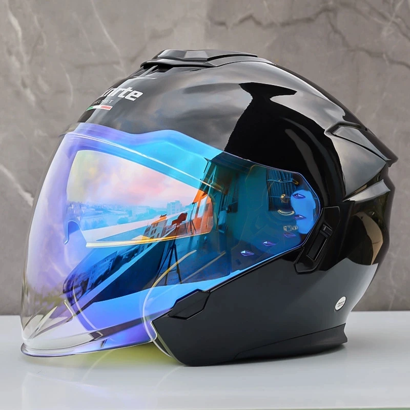 Оригинальный брендовый яркий черный шлем Mxnrte гоночный полушлем с двойными