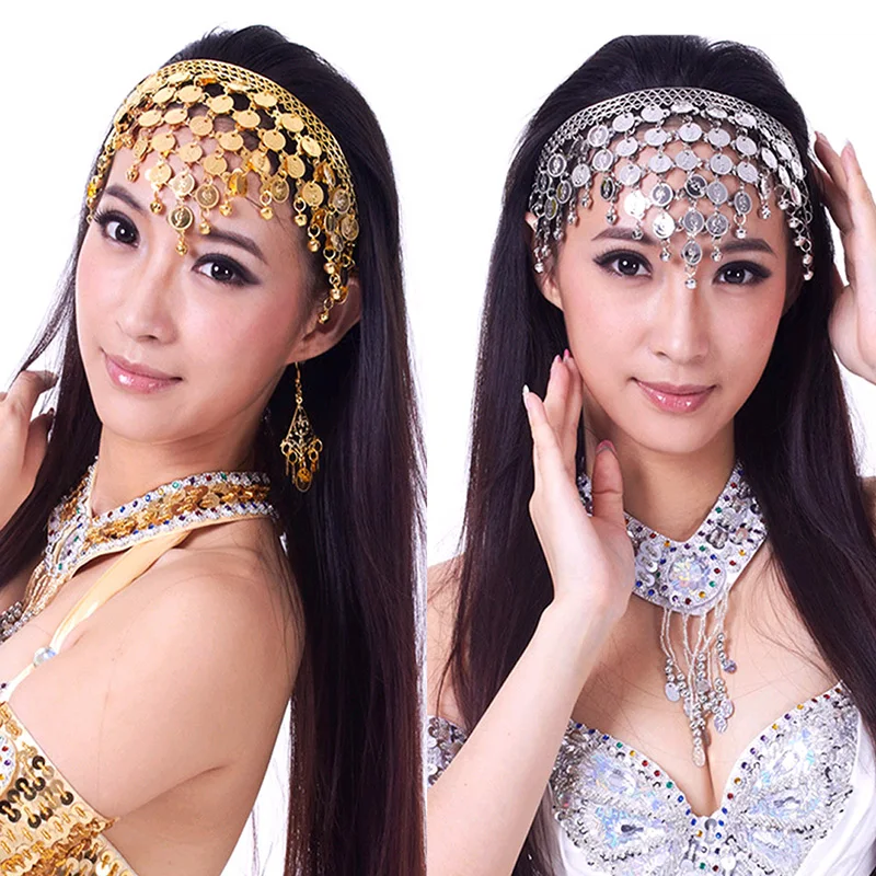 

Chic Belly Dance Hair Band Costume Dancing Coin Sequins Headbands