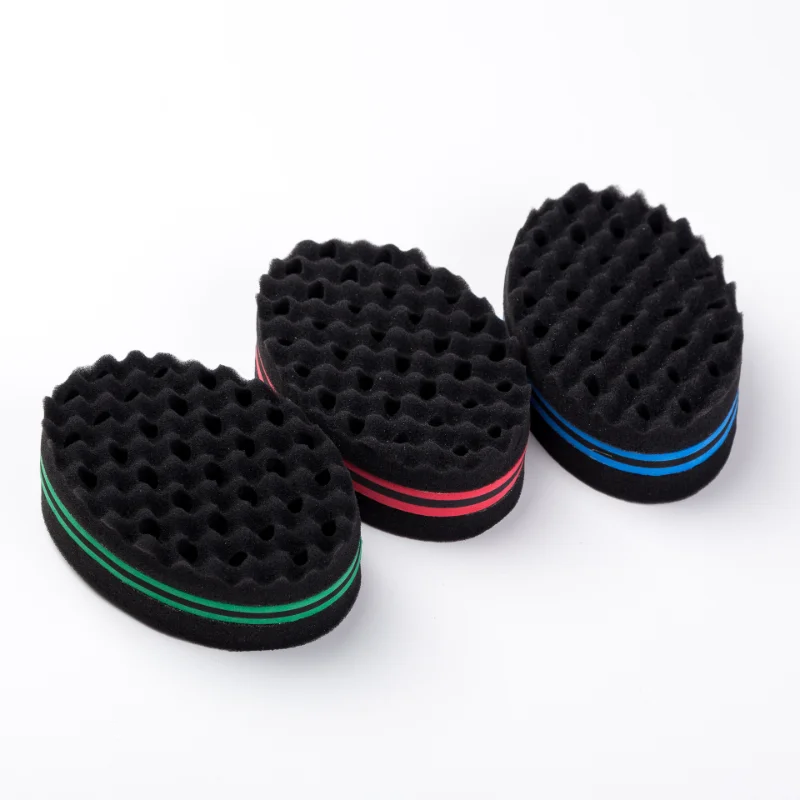 

Oval Double Sides Magic Twist Hair Brush Sponge Brush For Natural Afro Coil Wave Dread Sponge Brushes Hair Braids Braiding Hair